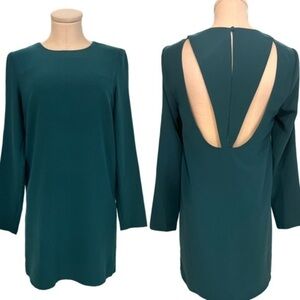Kimchi Blue Long Sleeve Teal Green Dress with Back Cut Outs